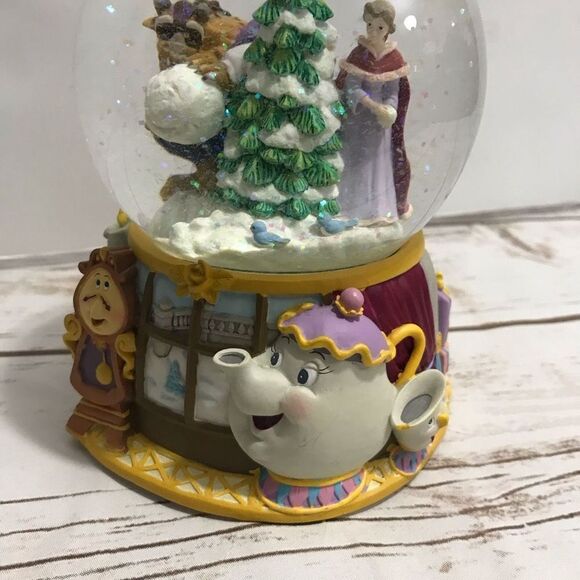 Disney Enesco Beauty And The‎ Beast Snow Globe MINUET NO. 1 Snow Globe Music Box - Picture 7 of 13
